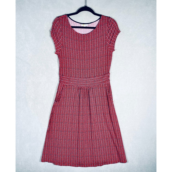 Boden Dresses & Skirts - Boden Dress Womens 8 Red Stretch Pullover Midi Boho Costal Cowgirl